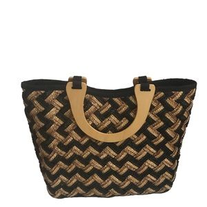 Handbag Black 100% Wheat Women Size Large